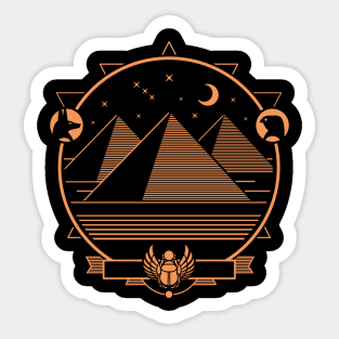 Ancient Egypt Pyramid Emblem Sticker